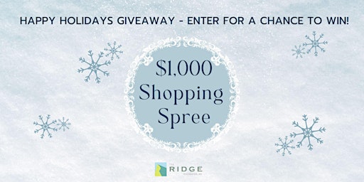The Ridge $1,000 Happy Holidays Giveaway!