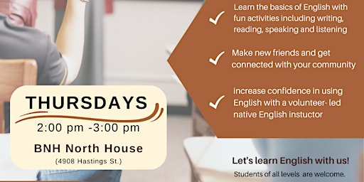 BNH English class for all levels (Burnaby, BC)