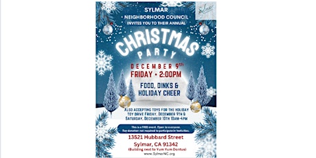 Sylmar Neighborhood Council Christmas Party & Office Open HOUSE