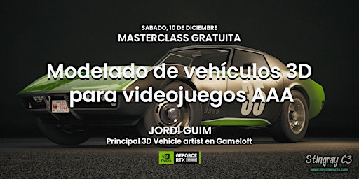 Masterclass "Modelado de vehículos 3D para videojuegos AAA" Jordi Guim