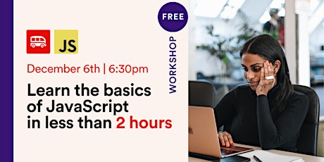 Online workshop: Learn to code the basics of JavaScript in 2 hours
