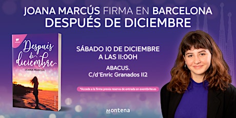 Joana Marcús firma Después de Diciembre en Barcelona