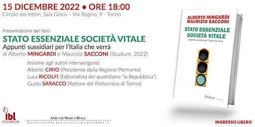 Stato essenziale società vitale - presentazione del libro a Torino