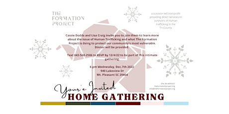 Home Gathering Hosted by Cassie Dodds & Lisa Craig