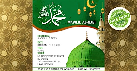 Join us for the Grand Mawlid in Montreal
