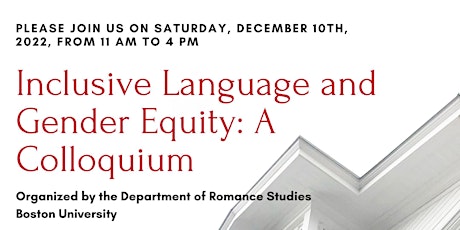 Inclusive Language and Gender Equity: A Colloquium