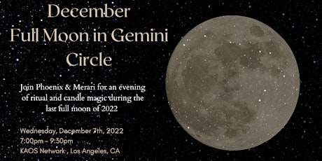 December Full Moon in Gemini Circle