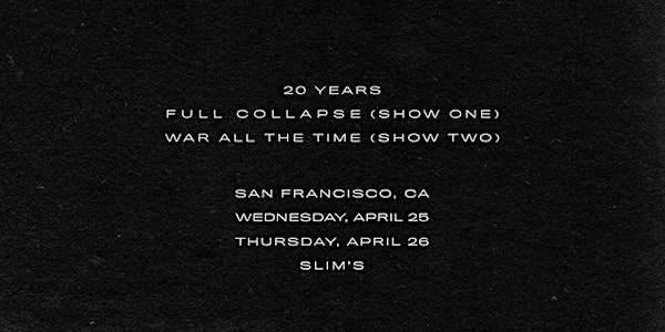 Thursday - 20 Years (Thursday) @ Slim's w/ Special Guests