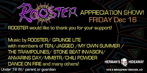 Rooster and Friends Appreciation Show