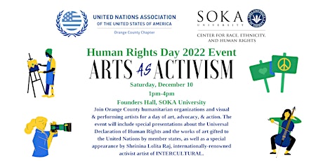 Human Rights Day Event - Arts as Activism