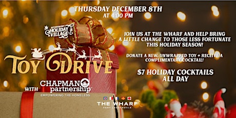 Toy Drive at The Wharf FTL's Riverfront Holiday Village!