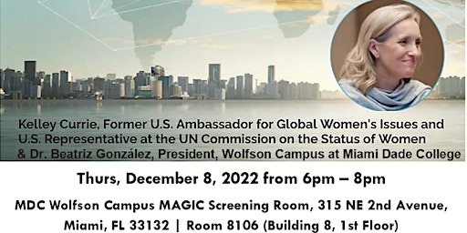 A Conversation on the Global Status of Women with Ambassador Kelley Currie