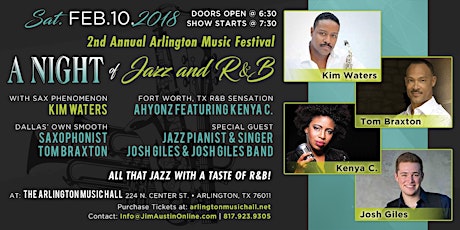 Night of Jazz and R&B with Kim Waters, Tom Braxton, Kenya C. & Josh Giles primary image