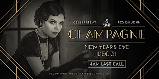 CHAMPAGNE NEW YEARS EVE BY FOX ON JOHN