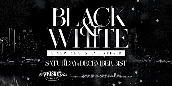 Whiskey Bar NYE: Black and White Affair