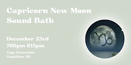 Capricorn New Moon Sound Bath