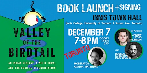Valley of the Birdtail book launch, Innis Town Hall, Dec 7, 2022  7-8pm