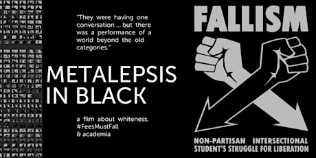 Realising Utopia: Cinema & 1968. Film Screening: Metalepsis in Black (2016) primary image