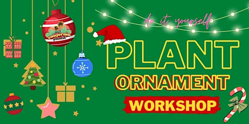 12/8 Thursday - DIY Plant Ornament Workshop