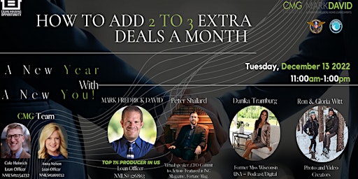 A New Year a New You! How to add 2 to 3 extra deals a month.