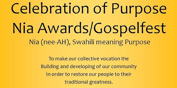 Sinclair College: 9th Annual Celebration of Purpose: Nia Awards/GospelFest