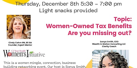 Hey Women Entrepreneurs Let's Meetup -  Tax Benefits Are you missing out?