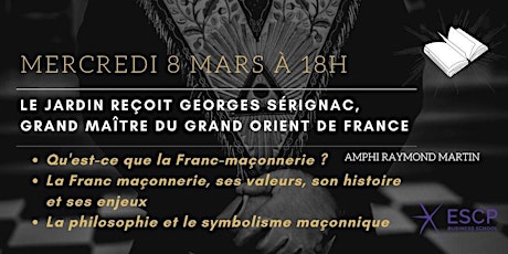 Conférence Le Jardin - Georges Sérignac - Franc-maçonnerie