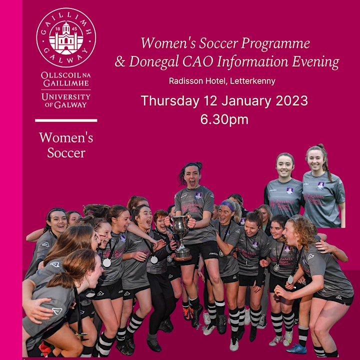 Donegal CAO  Information Evening to include Women’s Soccer Session image