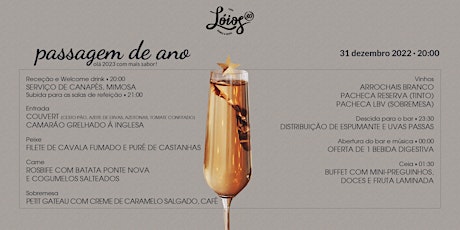 Welcome 2023 in Porto | Lóios80 - Jantar Passagem de Ano [Food,Drinks & Dj]