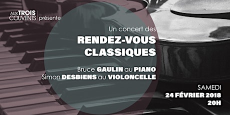 Concert des Rendez-vous classiques avec Bruce Gaulin et Simon Desbiens primary image