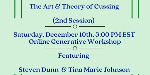 The Art & Theory of Cussing 2nd session