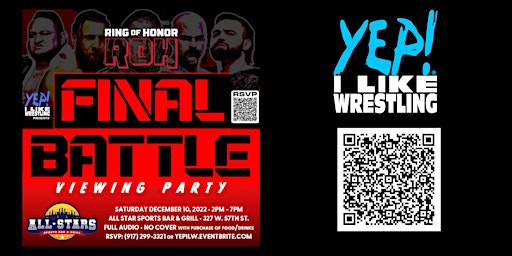Ring Of Honor Final Battle Viewing Party @ All Stars Sports Bar & Grill