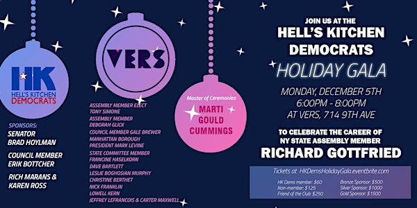 Hell's Kitchen Democrats Holiday Gala