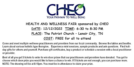 CHEO Health and Wellness Fair