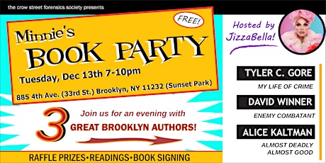 Minnie's BOOK PARTY! Readings, Raffles, Book Signing!  Hosted by Jizzabella