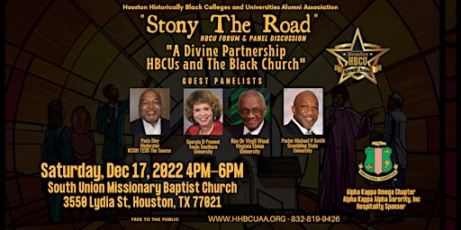 Houston HBCU Panel Discussion and Forum