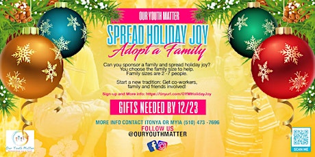 Imagen principal de Our Youth Matter Spread Holiday Joy Adopt - A -Family