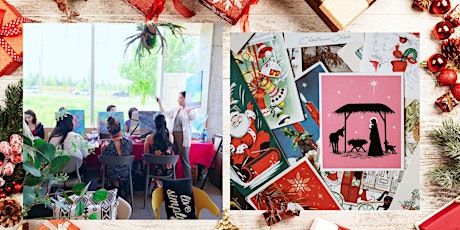 Holiday Card Making- Paint and Sip at Zeev's