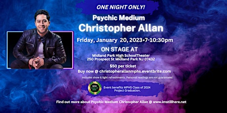 Psychic Medium Christopher Allan-	One Night Only!