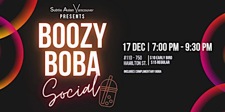 SAV: Boozy Boba Social (19+)