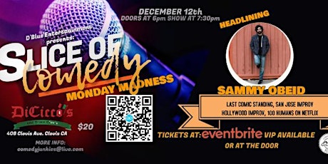 Sammy Obeid at Slice of Comedy SPECIAL MONDAY SHOW