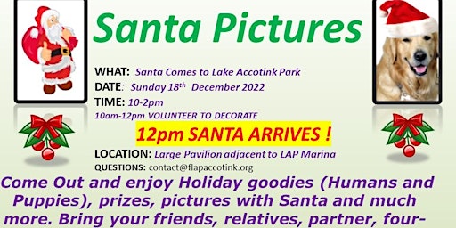 Santa Comes to Lake Accotink Park