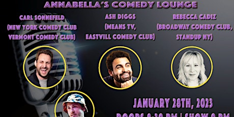Annabella's Comedy Lounge January 28th at Annabella's House of Mozzarella