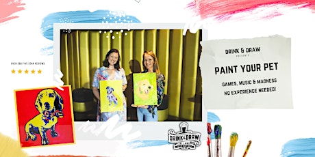 Drink and Draw Paint Your Pet (Includes stencil of your pet)