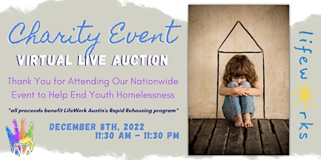 Nationwide Live Auction to Benefit LifeWorks & Ending Youth Homelessness
