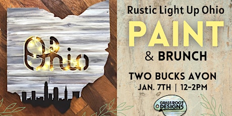 Rustic Light Up Ohio Painting | Two Bucks Avon