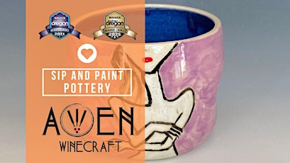 Sip and Paint Pottery Party at Awen Winecraft
