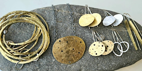 Make your own recycled silver and brass earrings primary image