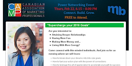 Power Networking Event - Supercharge your 2018 Goals primary image