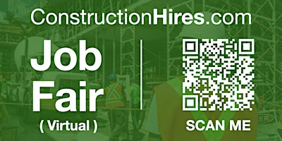 #ConstructionHires Virtual Job Fair / Career Expo Event #Boston #BOS primary image
